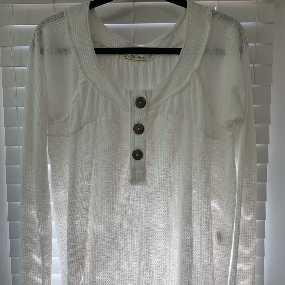 Free People white babydoll top